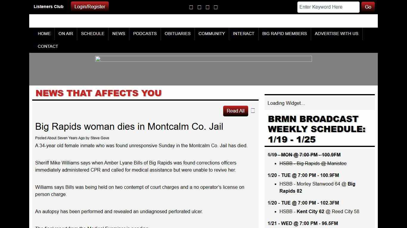 Big Rapids woman dies in Montcalm Co. Jail